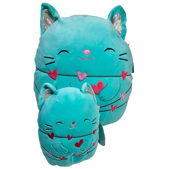 NWT Squishmallow 16" AND 6" Charisma the Cat Valentines 2025 Plush Toys Kidcore - Picture 1 of 12